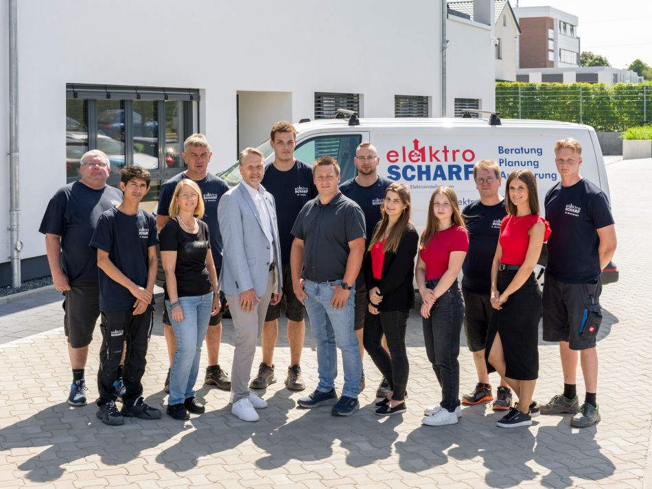 Teamfoto 2025 Foto vom Team der Firma Elektro Scharf